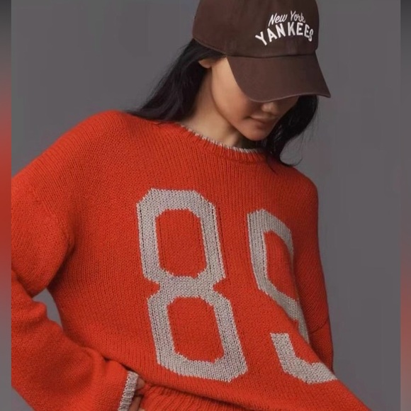 Porridge Wide-Sleeve Graphic Numbers Sweater - Picture 6 of 11